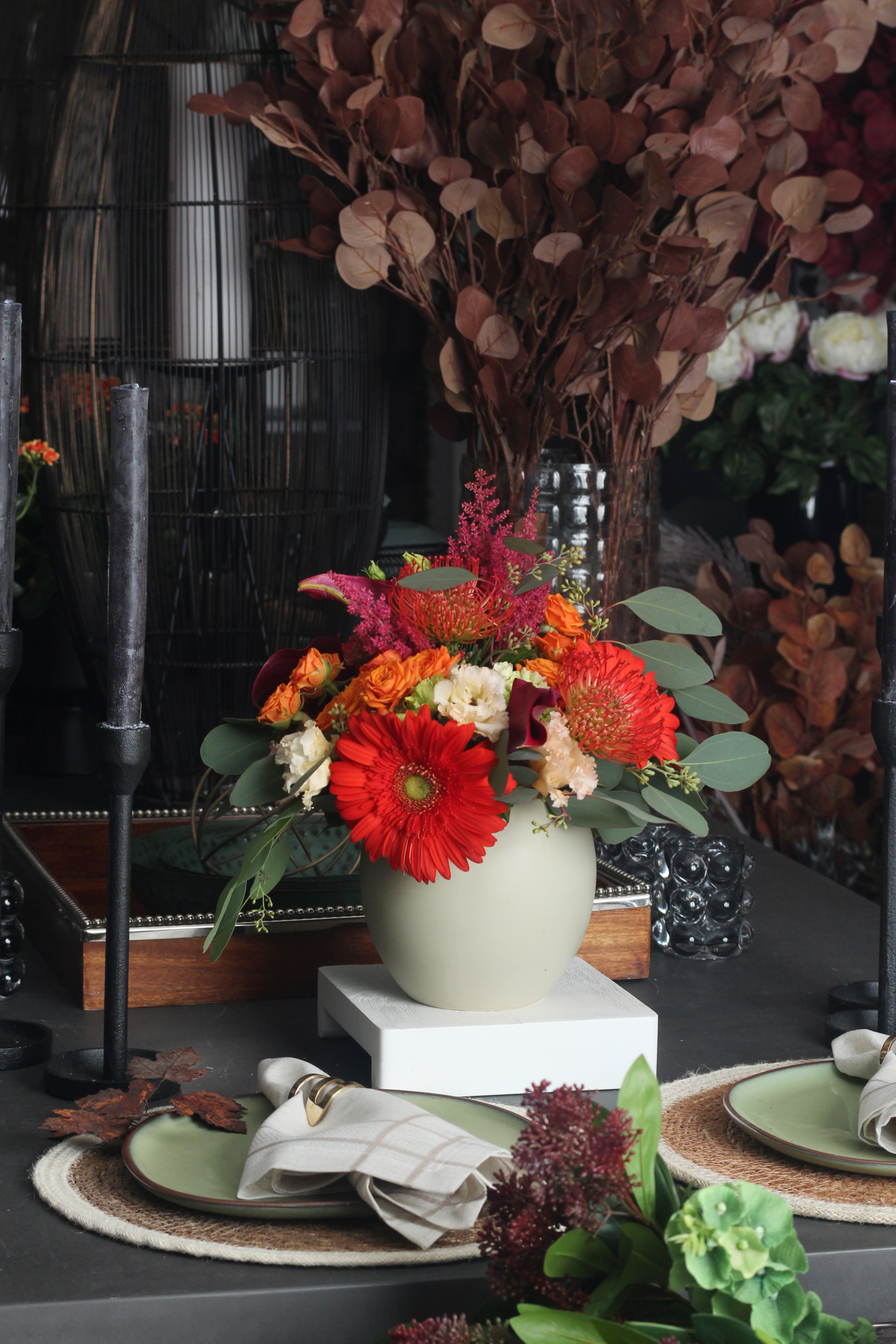 Sienna floral autumn arrangement
